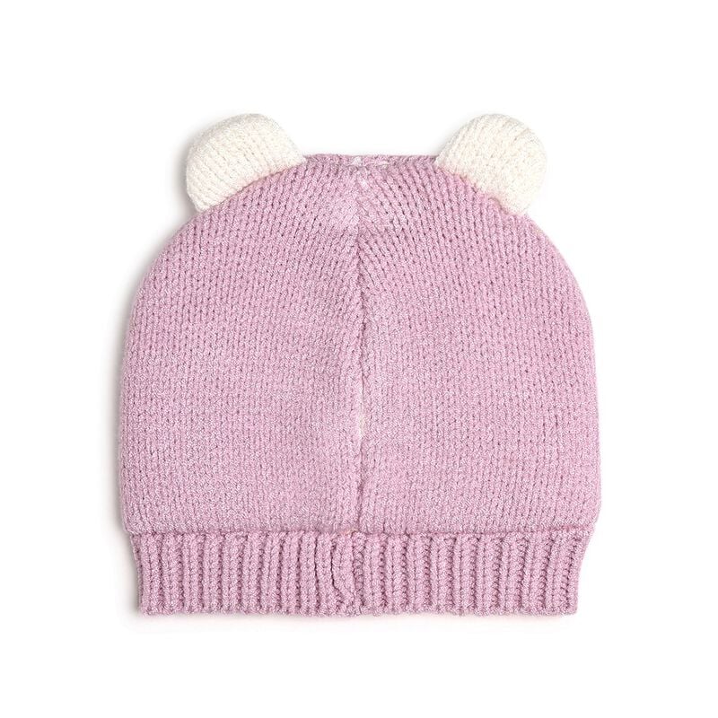 Infants Light Pink Cap with Scarf image number 2